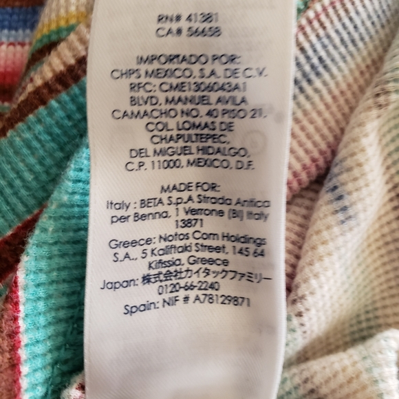 Chaps Western Aztec Women's Colorful Shirt With Silver Buttons Size S - Picture 6 of 8